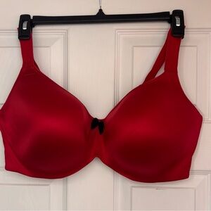 Sonoma Red T-Shirt Bra with Black Velvet Bow